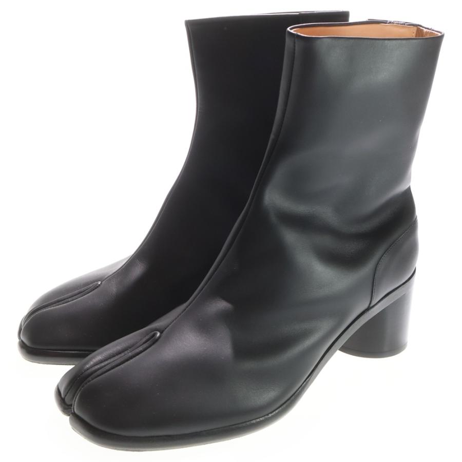 極美品 Maison Margiela 足袋ブーツ 黒 レザー 38 Maison Margiela（メゾンマルジェラ） TABI レザー足袋ブーツ ブラック