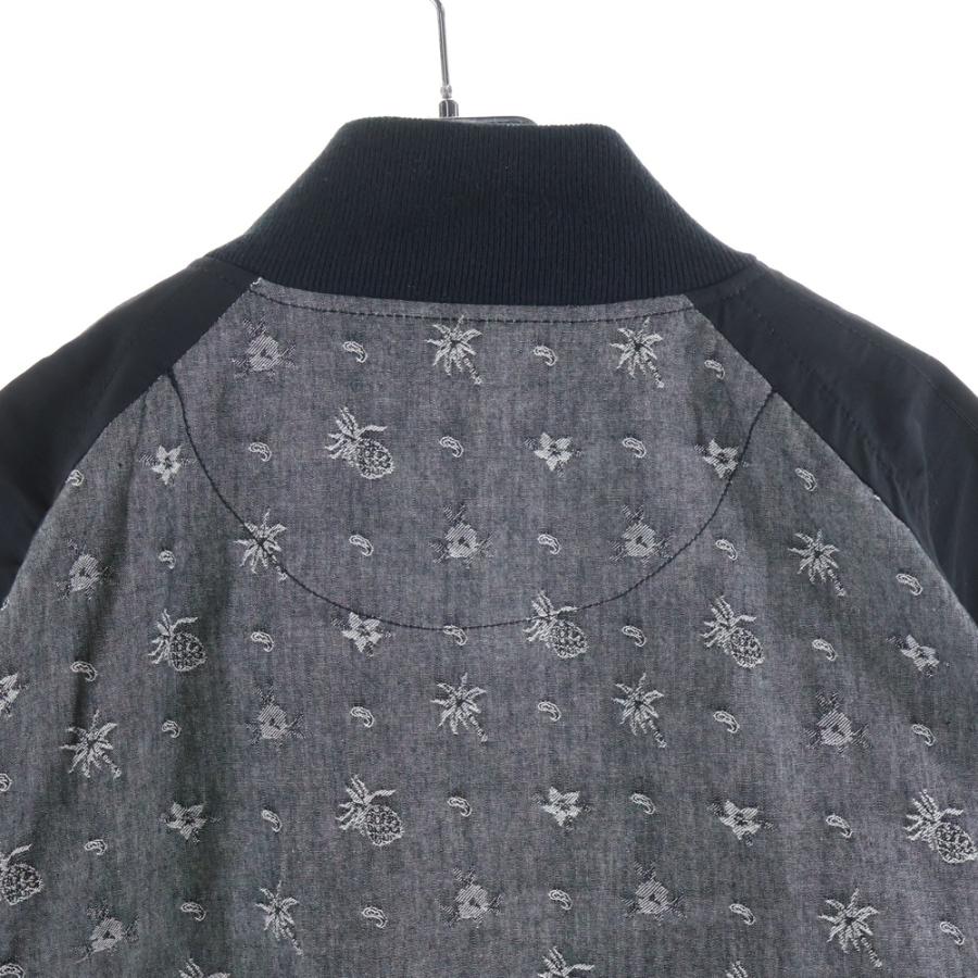 sacai（サカイ） 17AW 刺繍プリント ジップアップジャケット ブラック