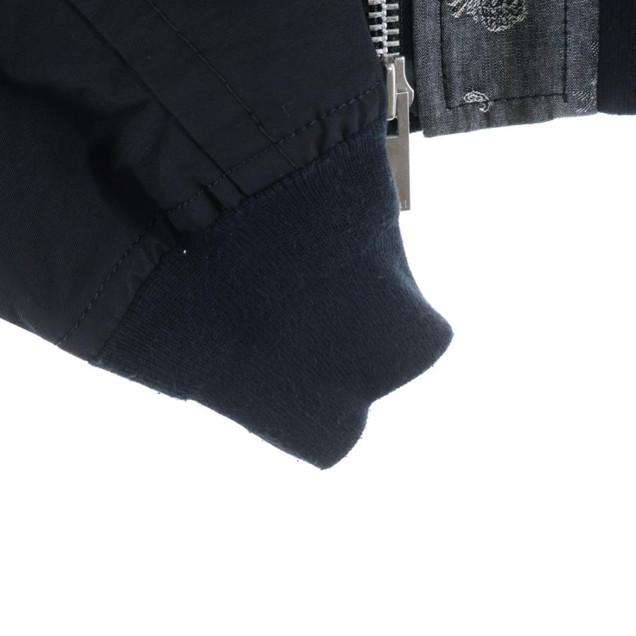 sacai（サカイ） 17AW 刺繍プリント ジップアップジャケット ブラック