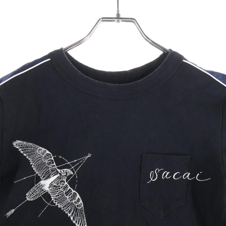 sacai（サカイ） 19SS×Dr.Woo ドクターウー タトゥーロゴ刺繍 クルー