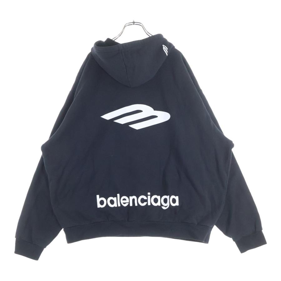 BALENCIAGA バレンシアガ バックロゴプリント プルオーバー パーカー BALENCIAGA (バレンシアガ) ロゴプリント フード プルオーバー 長袖