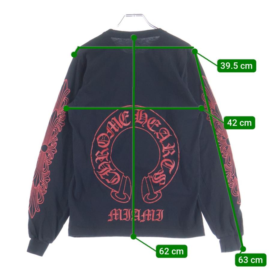 新作】M クロムハーツ 袖フローラル バックホースシュー 長袖 ピンク