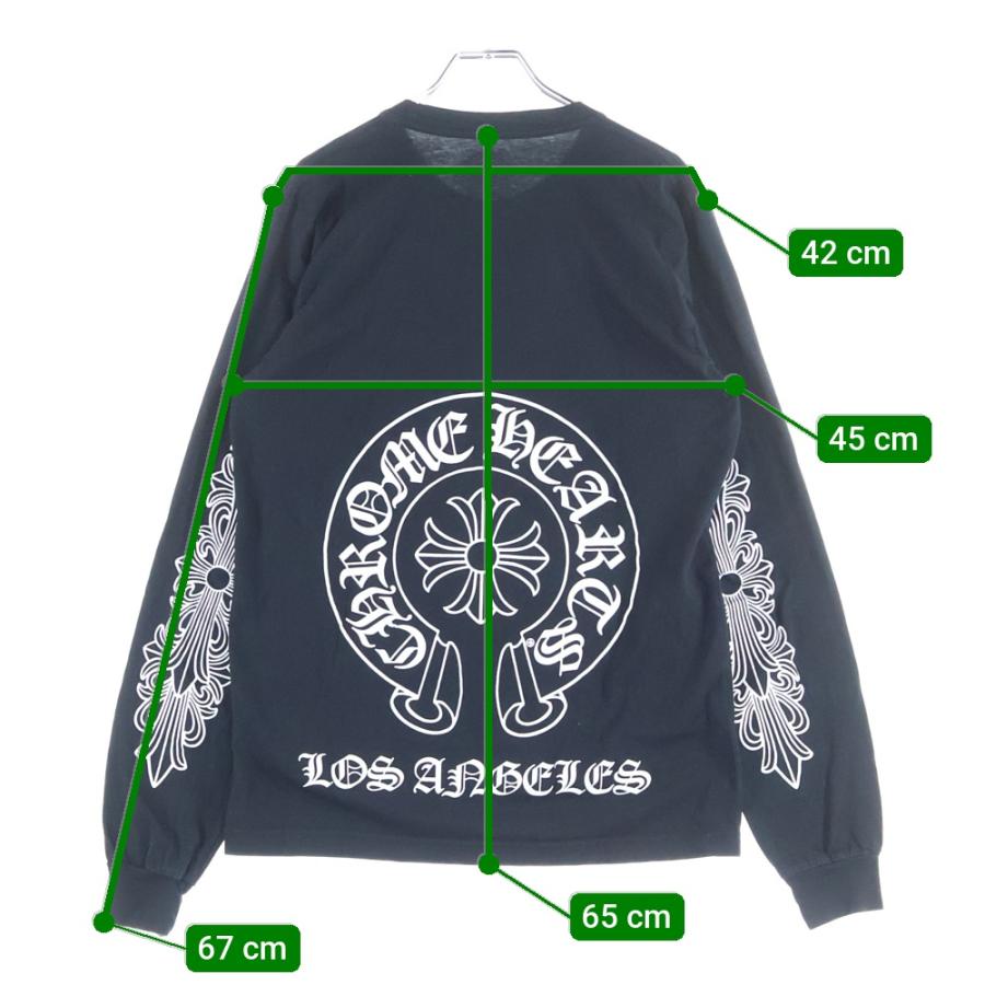 クロムハーツ ロサンゼルス限定 ホースシュー フローラル ロングスリーブTシャツ CHROME HEARTS（クロムハーツ） ロサンゼルス限定 袖フローラル ホース