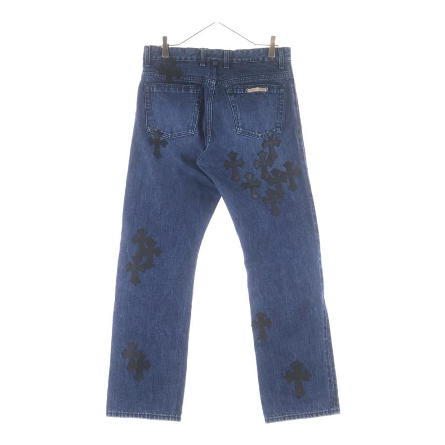 CHROME HEARTS（クロムハーツ） Flare Knee Cross Leather Patch Jeans