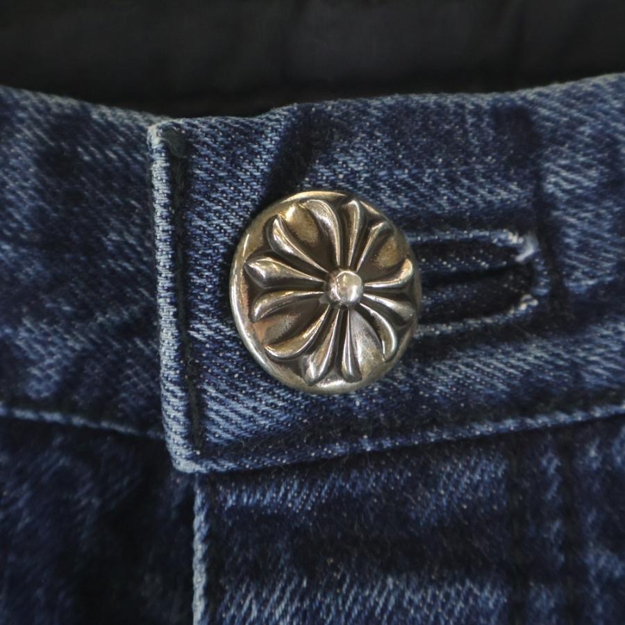 CHROME HEARTS（クロムハーツ） Flare Knee Cross Leather Patch Jeans