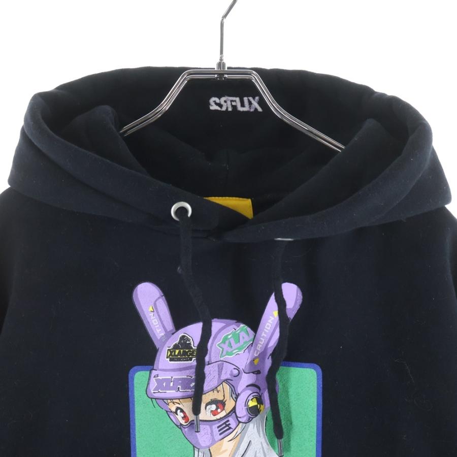 美品XLARGE FR2 バイカーガール　パーカー 　doko新品コースター付属 FR2 エフアールツー ×XLARGE Biker Girl バイカーガール フロント