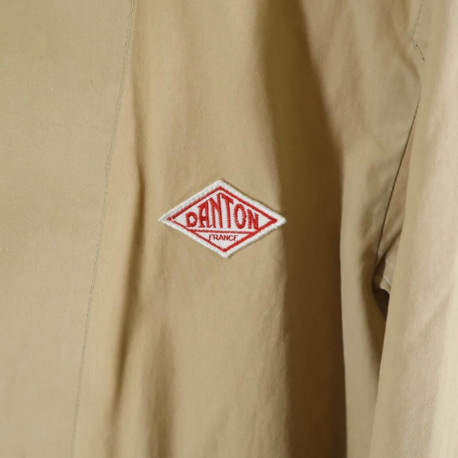 【ななお】DANTON ベージュ コットン ジャンパー Danton（ダントン） ロゴ刺繍 コットンカバーオールジャケット