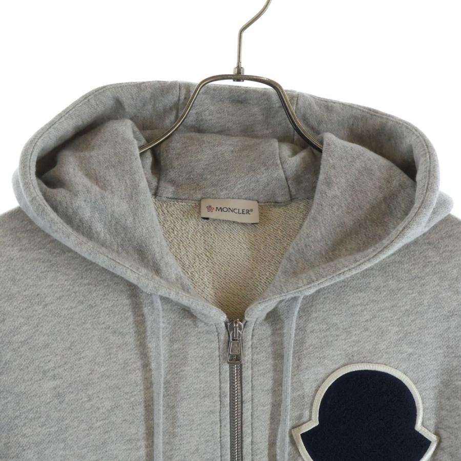 【希少】MONCLER モンクレール パイル地 ジップアップ パーカー M MONCLER（モンクレール） 18AW パイル地 ロゴ ジップアップ パーカー