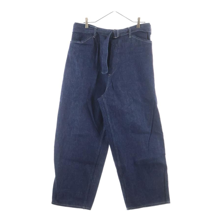 極美品✨ COMOLI 名作 ベルテッド ワイド デニム パンツ インディゴ 名作 COMOLI ベルテッド ワイド デニム パンツ インディゴの通販はau