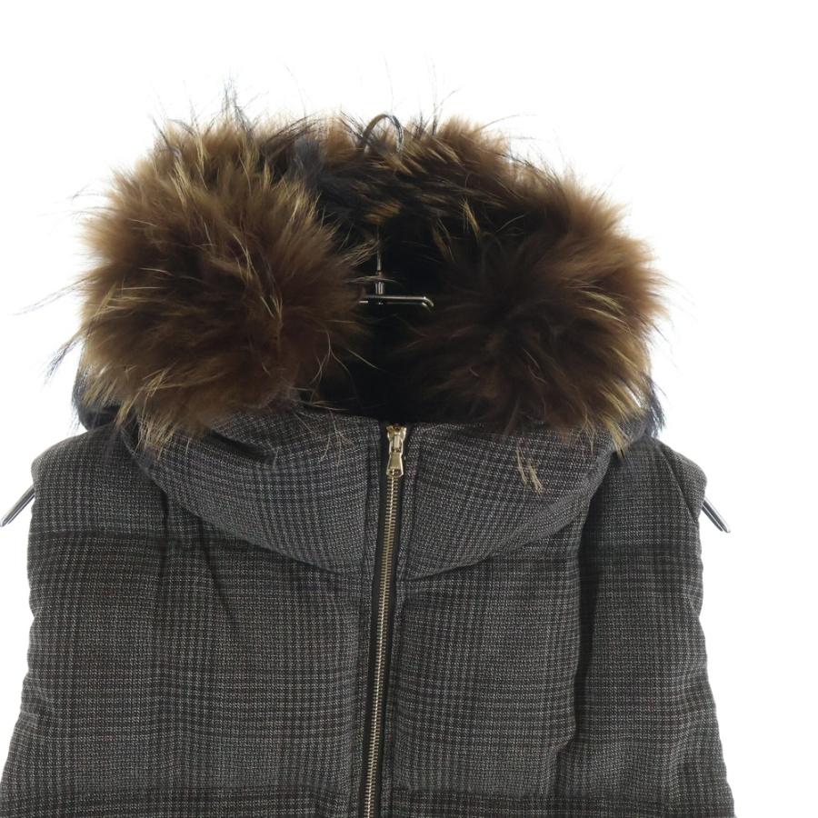 TATRAS（タトラス） ロゴワッペン ファー付き ジップアップ レイヤード