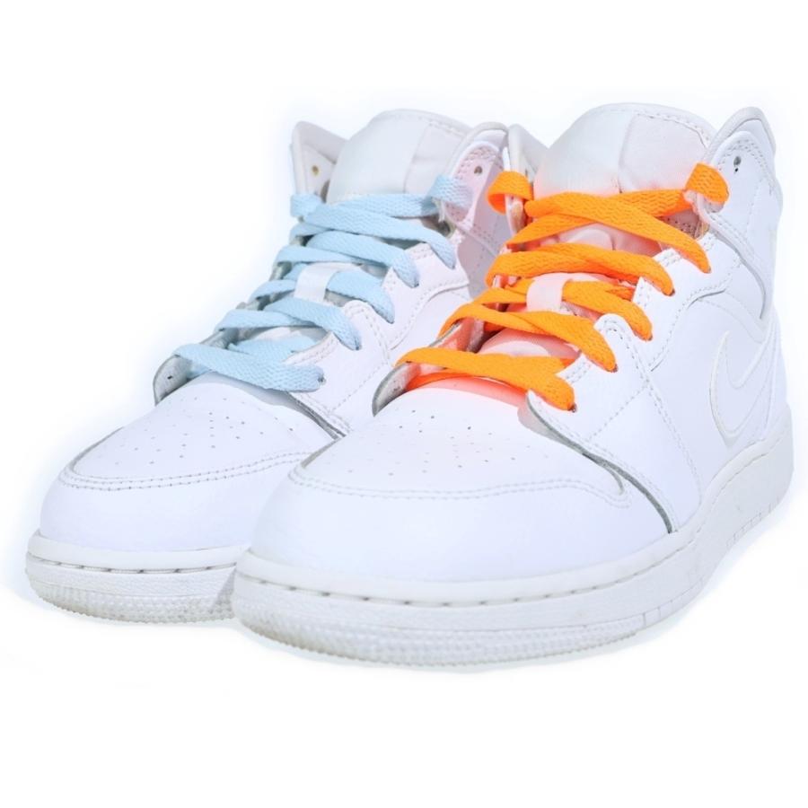 NIKE（ナイキ） GS Air Jordan 1 Mid Triple White 2020 GS エア