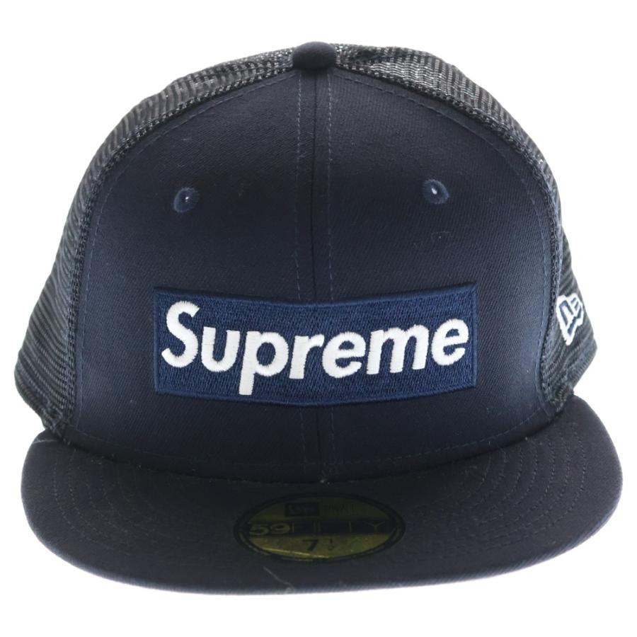 【超美品！！】supreme ニューエラ　メッシュキャップ　ネイビー Supreme（シュプリーム） 23SS ×NEW ERA Box Logo Mesh ニューエラ