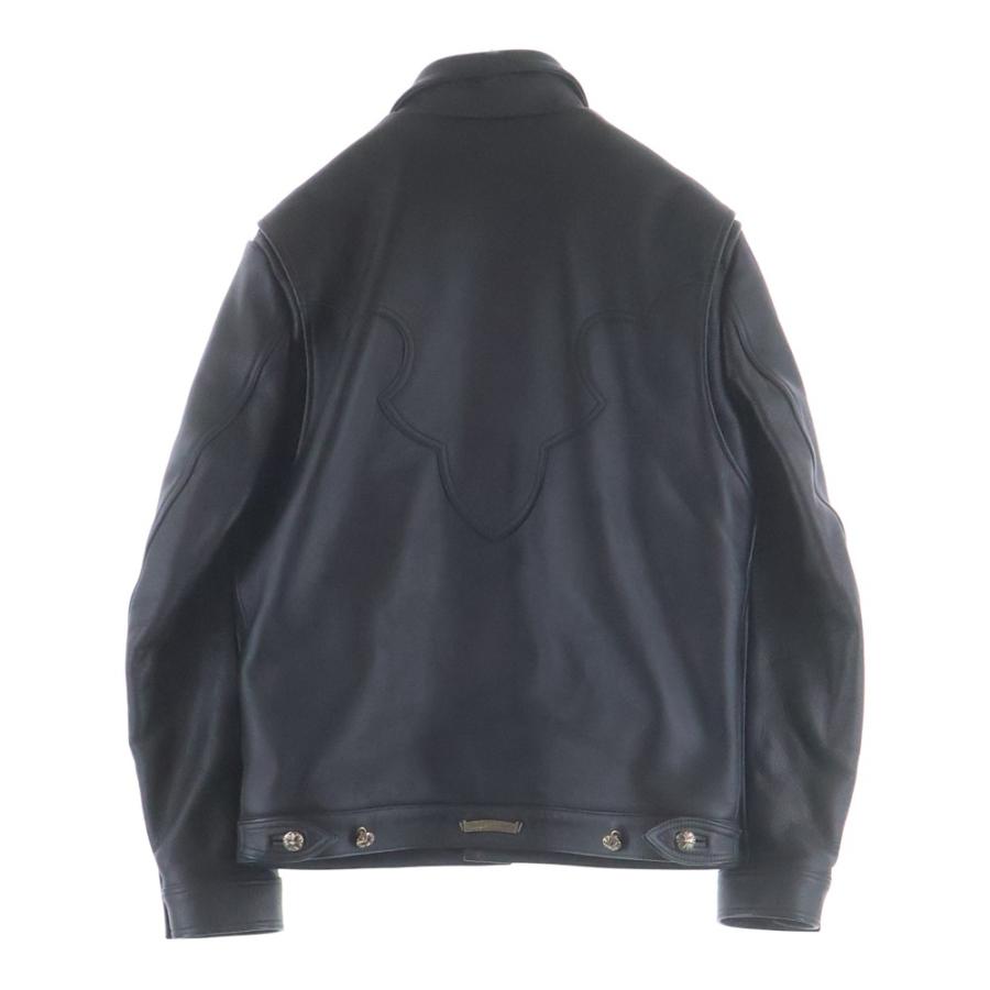 CHROME HEARTS 正規品 レザージャケット クロスボールボタン 本革 CHROME HEARTS クロムハーツ カバーオール レザージャケット クロス
