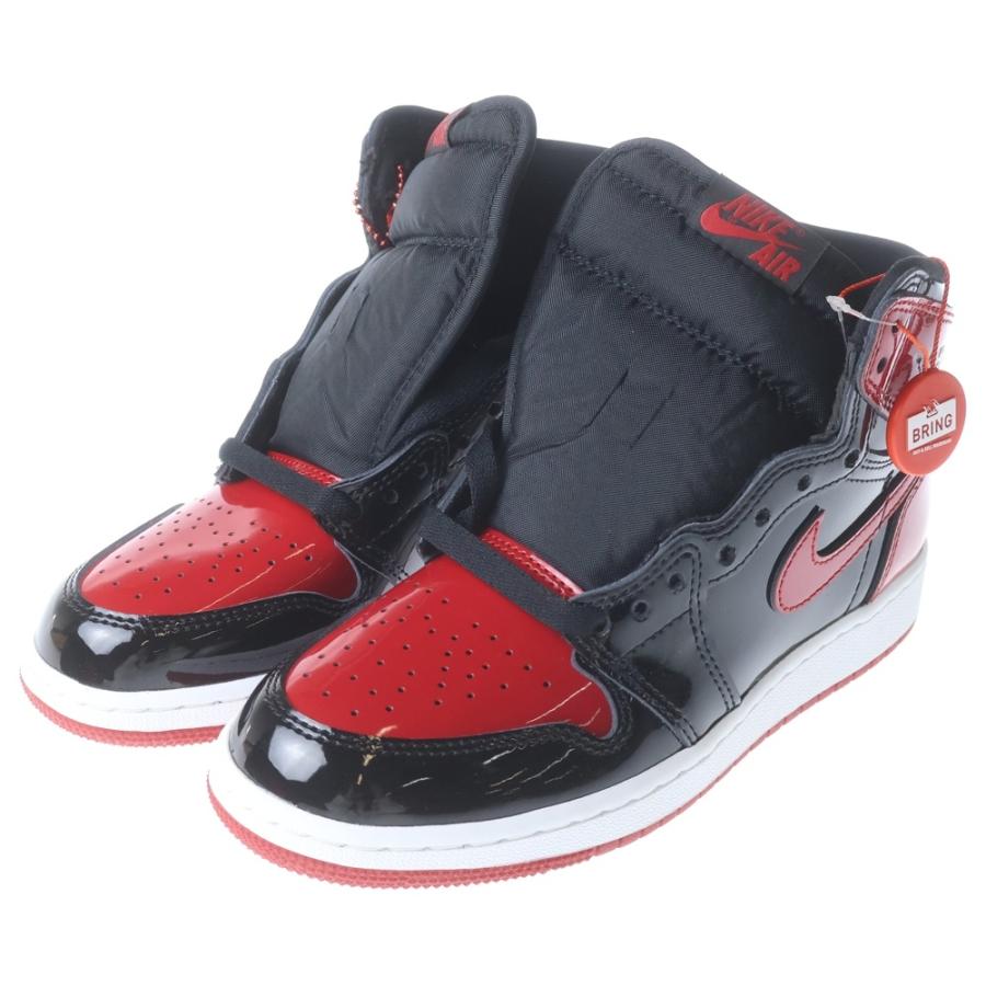 NIKE（ナイキ） GS Air Jordan 1 High OG Patent Bred GS エア 