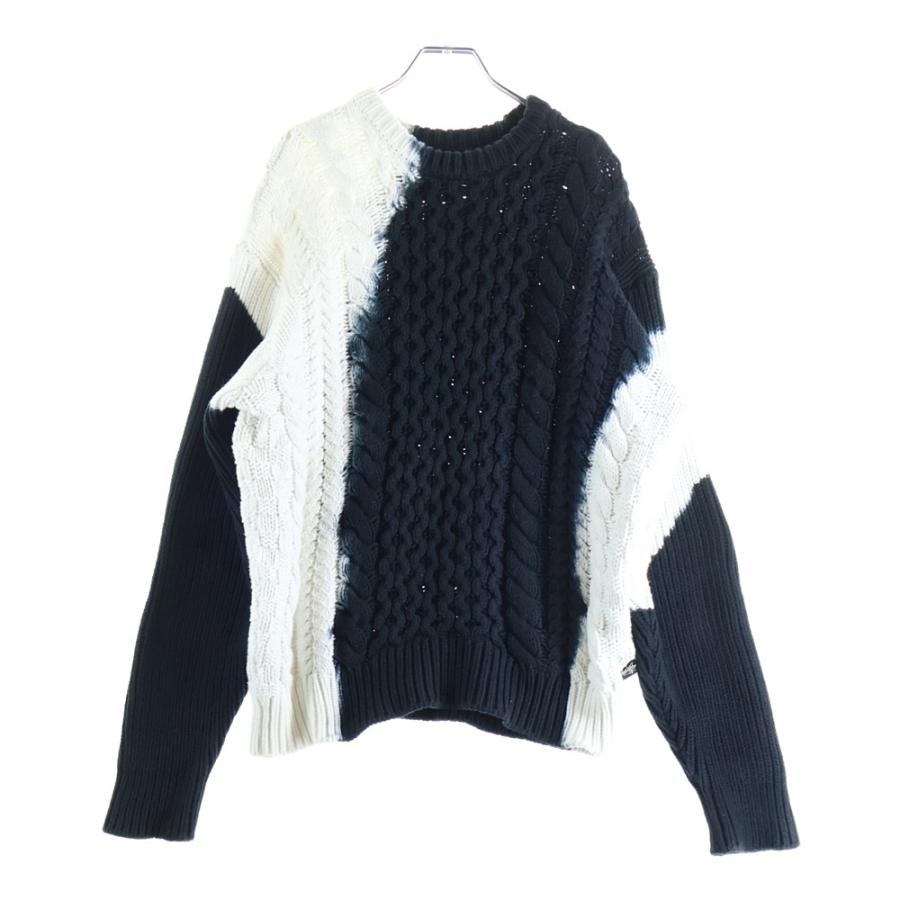 STUSSY ステューシー 23AW Tie Dye Fisherman Sweater タイダイフィッシャーマンクルーネックニットセーター 117188 STUSSY（ステューシー） 23AW Tie Dye Fisherman Sweater タイダイ