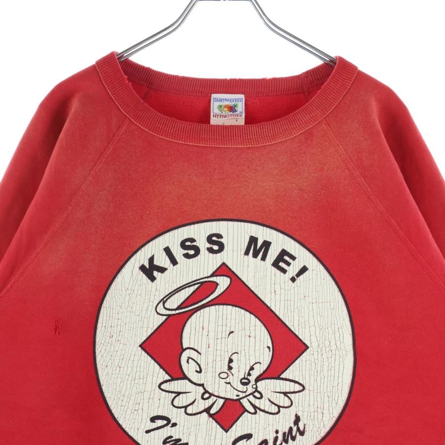 SAINT MICHAEL セントマイケル 22AW KISS ME フロントプリント クルー