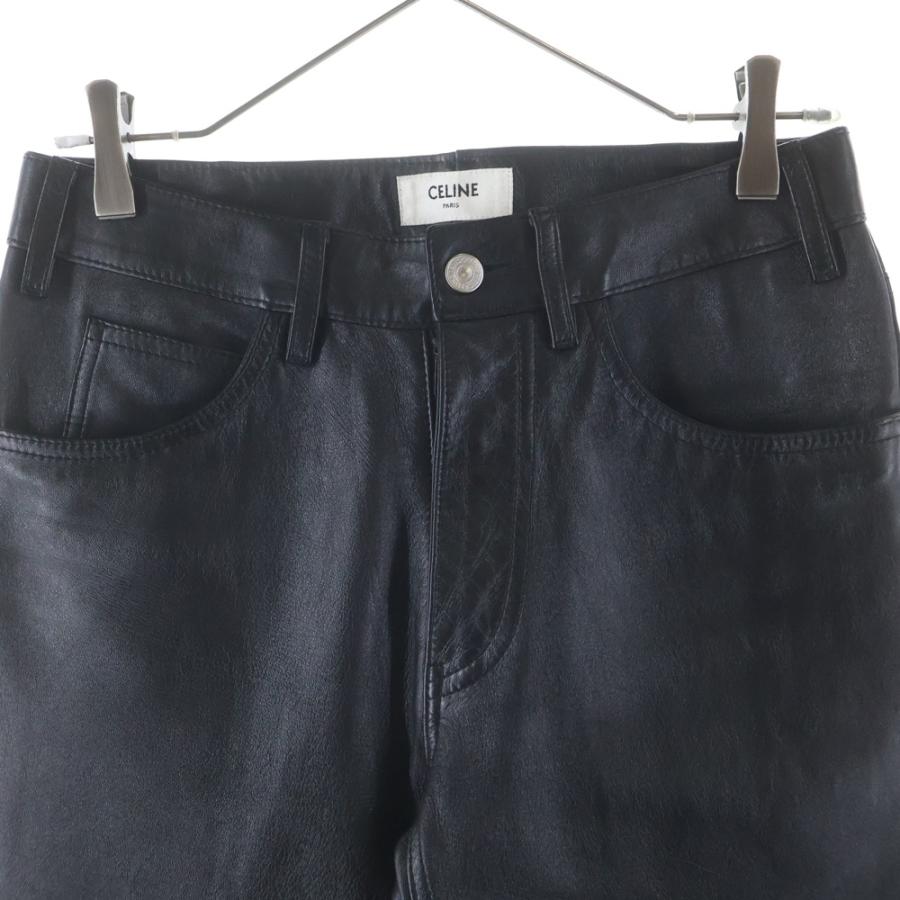 CELINE（セリーヌ） パネル フルグレインラムスキン レザーパンツ