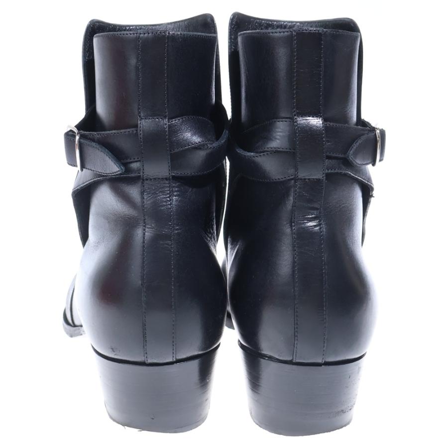 CELINE（セリーヌ） サイドゴア レザーヒールブーツ ブラック MG1201