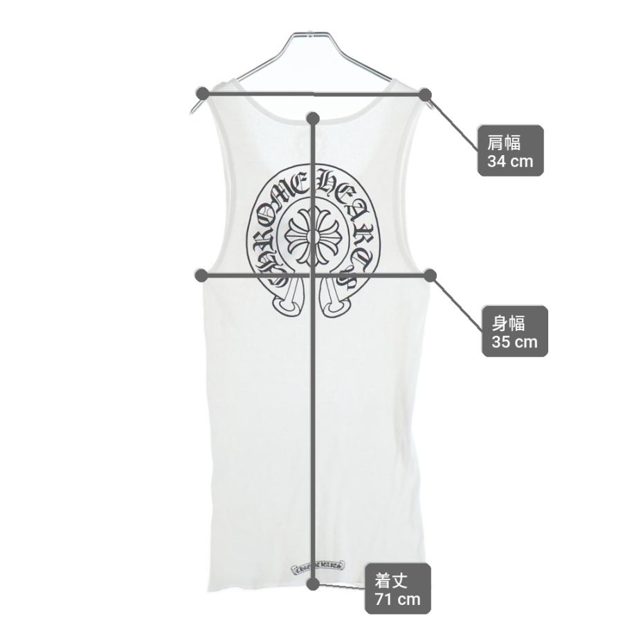 希少 国内正規店 CHROMEHEARTS タンクトップホースシュー M クロムハーツ グレー ホースシュー ロゴ タンク トップ - SRM