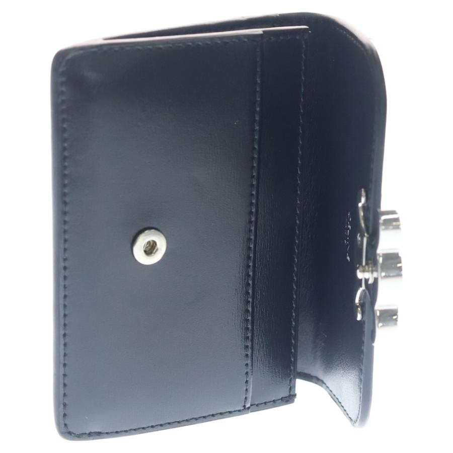 CELINE セリーヌ トリオンフフラップ付き 二つ折りレザーカードホルダー 財布 ブラック/シルバー 10I583DPV.38SI CELINE】セリーヌ トリオンフフラップ付き カードホルダー (CELINE