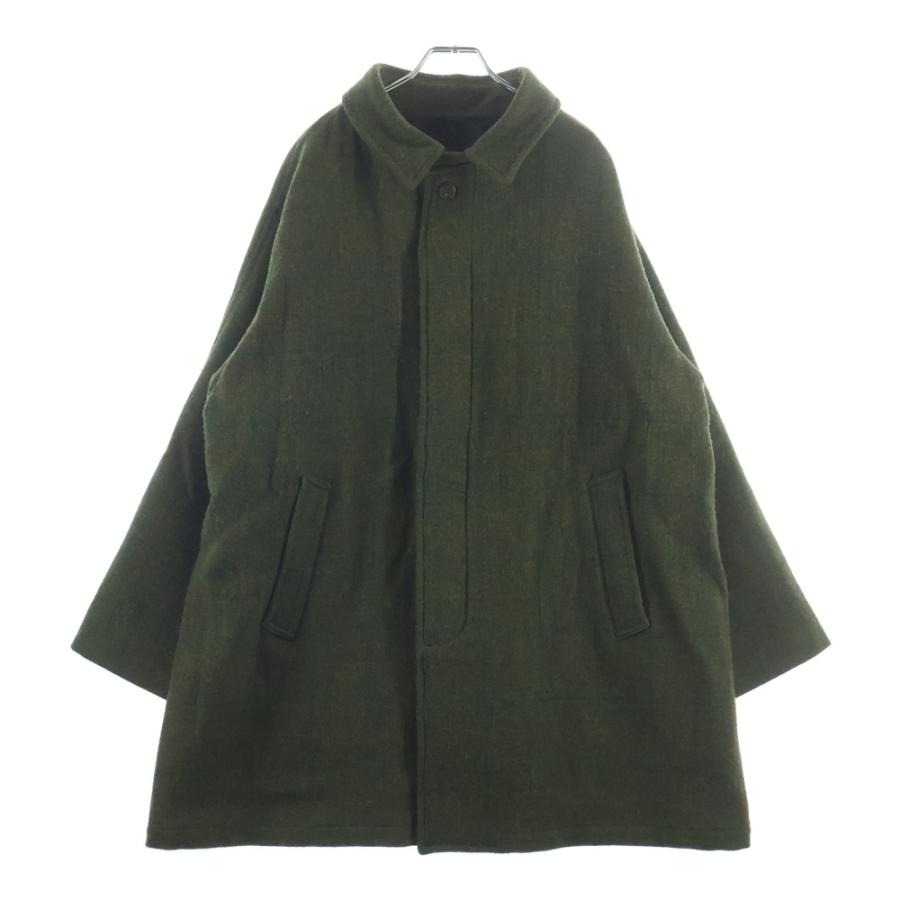 NO BRAND ノーブランド WORKERS (ワーカーズ) A Foggy Day Coat Green Harris Tweed ハリスツイード バルカラコート グリーン NO BRAND ノーブランド WORKERS (ワーカーズ) A Foggy Day Coat Green