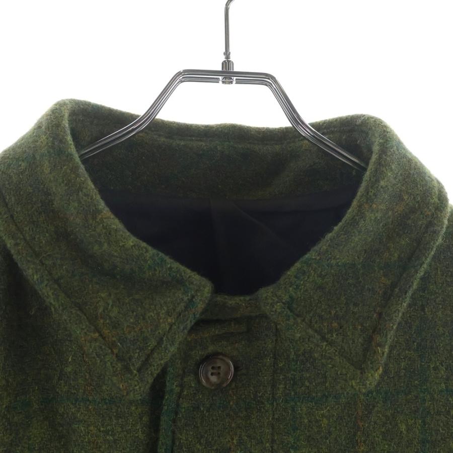 NO BRAND ノーブランド WORKERS (ワーカーズ) A Foggy Day Coat Green Harris Tweed ハリスツイード バルカラコート グリーン NO BRAND ノーブランド WORKERS (ワーカーズ) A Foggy Day Coat Green