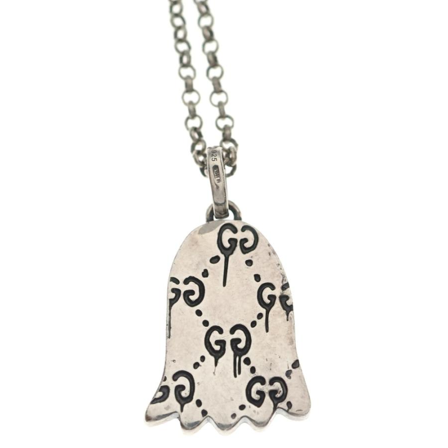 GUCCI（グッチ） GGロゴ 総柄 ゴースト チェーンネックレス シルバー
