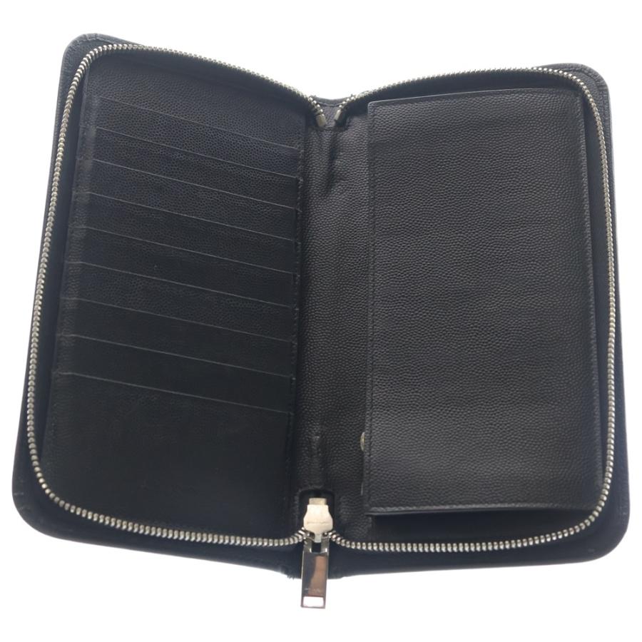 SAINT LAURENT PARIS サンローラン パリ 二つ折りロングウォレット 長財布 INN314995 ブラック SAINT LAURENT PARIS サンローランパリ フロントロゴ カードポケット