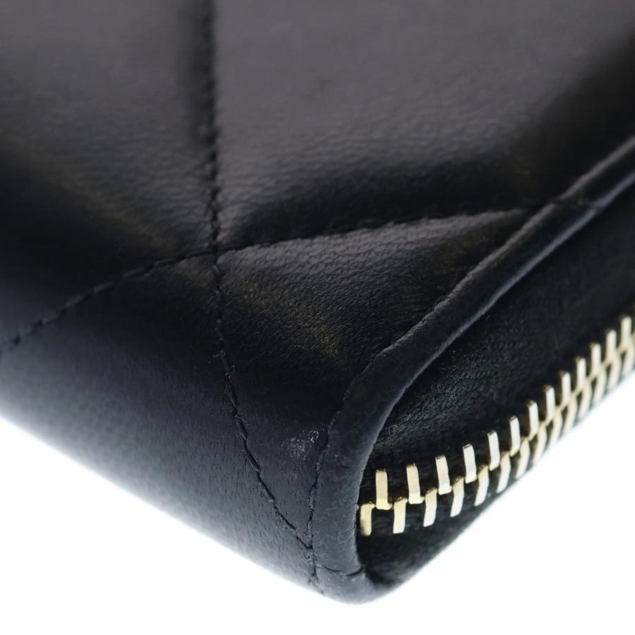 CHANEL（シャネル） ココマーク ラムスキン ラウンドファスナー ロング 