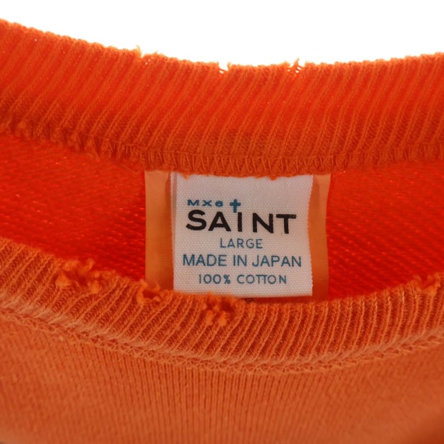 セントマイケル 24SS CRW SWEAT/JS & LMB フロントプリント クルーネック長袖スウェットトレーナー オレンジ SM-YS8-0000-028_6