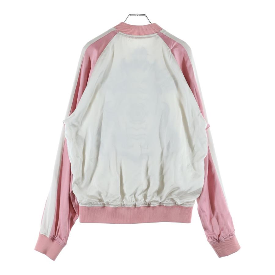 DIESEL ディーゼル ボンバージャケット Dロゴ ダブルジップ サテン 短丈 DIESEL（ディーゼル） J-IVORY リバーシブル サテンボンバージャケット