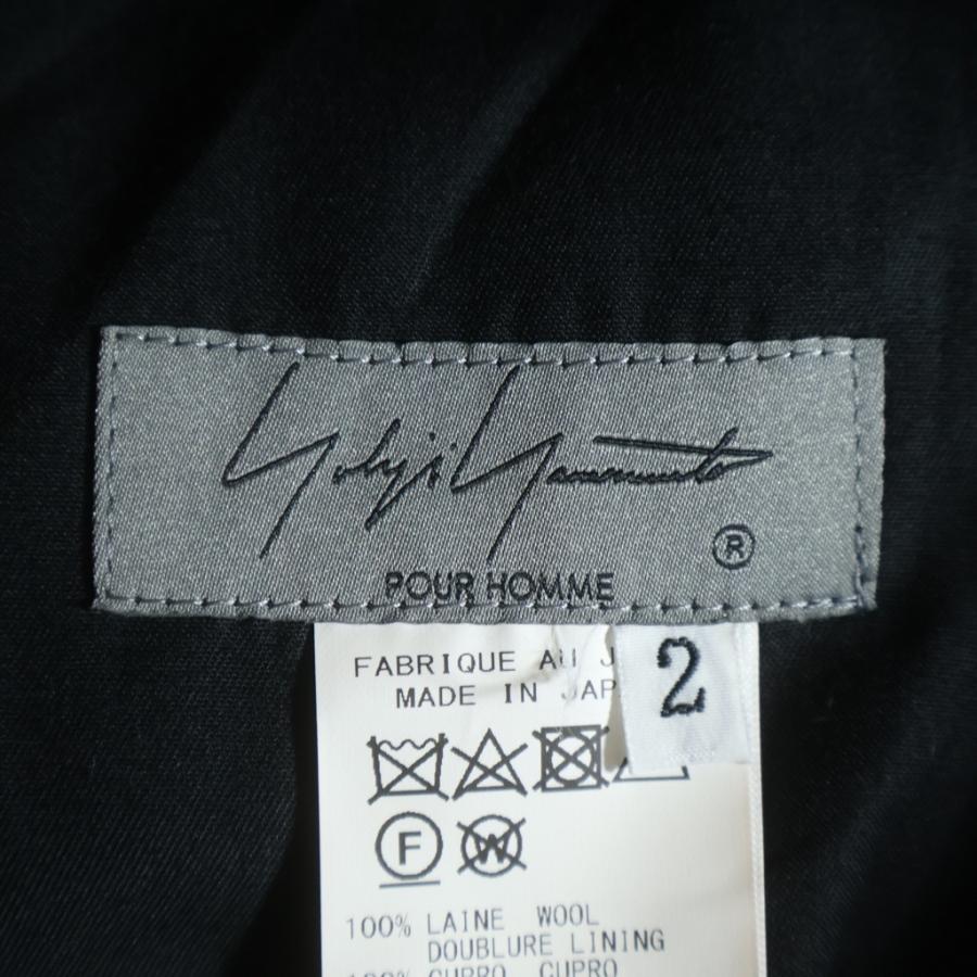 Yohji Yamamoto POUR HOMME ヨウジヤマモト プールオム 24SS ウールギャバ サイドポケットスラックスパンツ ブラック HS-P48-100 Yohji Yamamoto POUR HOMME (ヨウジヤマモト プールオム) 24SS ウール