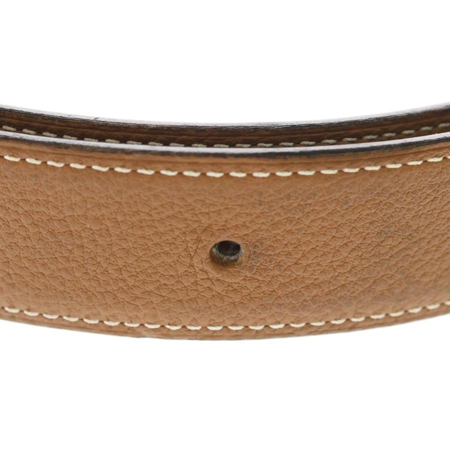 HERMES 85cm ベルト トゴレザー ブラウン ブラック リバーシブル14 HERMES（エルメス） トゴ リバーシブルレザーベルト ブラウン/ブラック