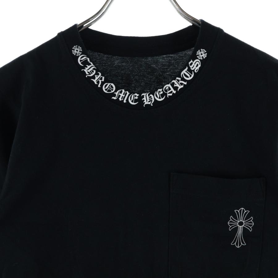 CHROME HEARTS クロスプリント Tシャツ ブラック S　クロムハーツ CHROME HEARTS（クロムハーツ） Neck Logo S/S TEE CHクロスプリント