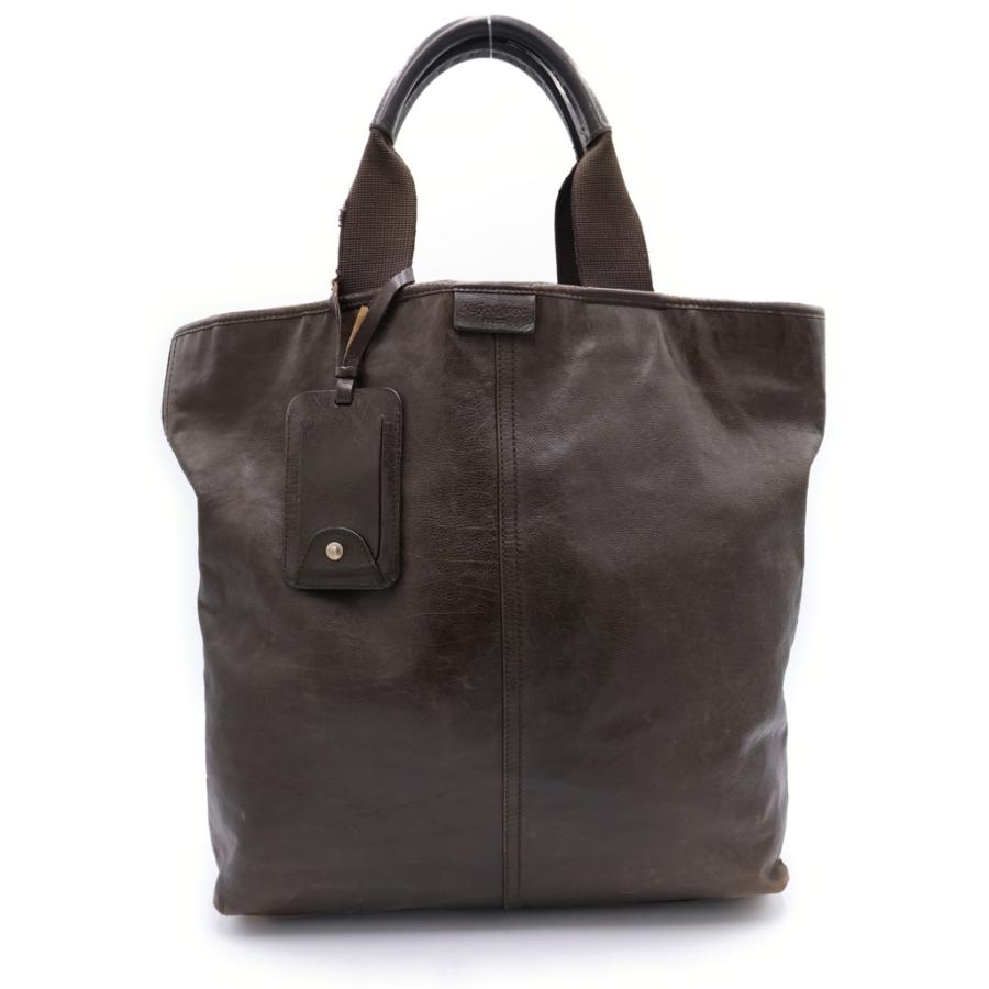 美品】 イヴサンローラン YSL トートバッグ 総柄 ブラウン PVC レザー