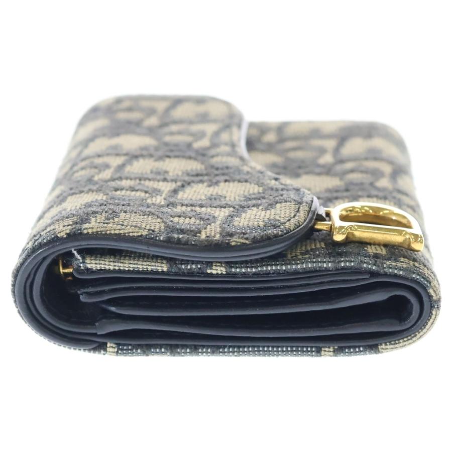 ✨人気✨Christian Dior サドル オブリーク ロータス3つ折り 財布 DIOR ディオール Saddle Lotus サドル ロータス オブリーク柄 三つ折り