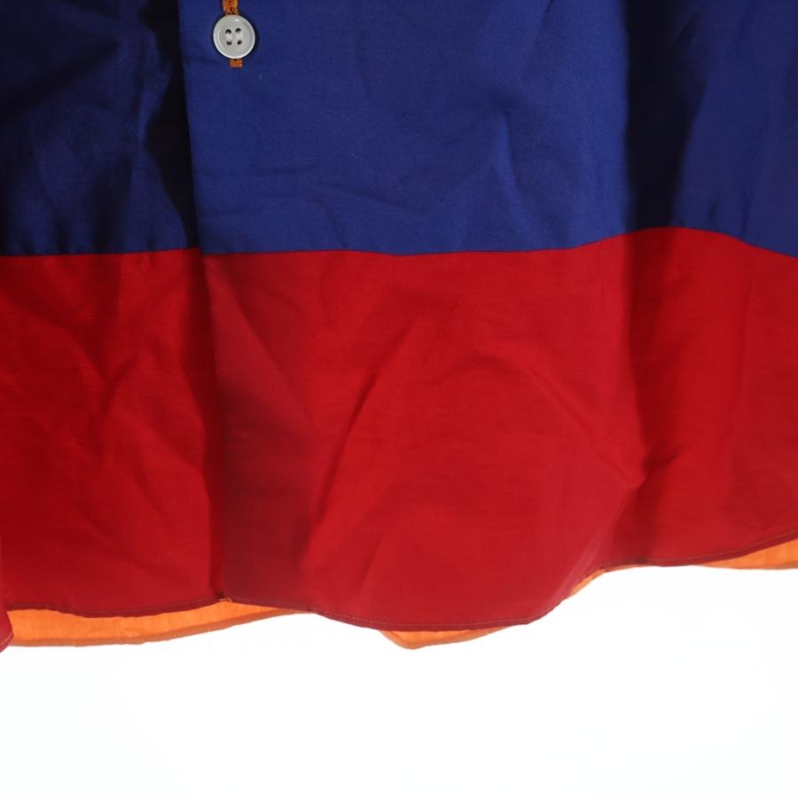 COMME des GARCONS HOMME DEUX コムデギャルソン オムドゥ 23SS ボーダーパネル切替半袖シャツ マルチカラー DK-B054 COMME des GARCONS HOMME DEUX (コムデギャルソン オムドゥ) 23SS