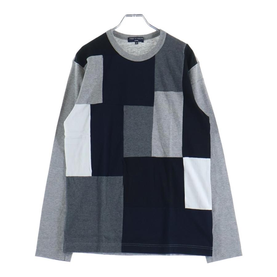 COMME des GARÇONS パッチワーク長袖カットソー M COMME des GARCONS HOMME コムデギャルソンオム 09AW パッチワーク