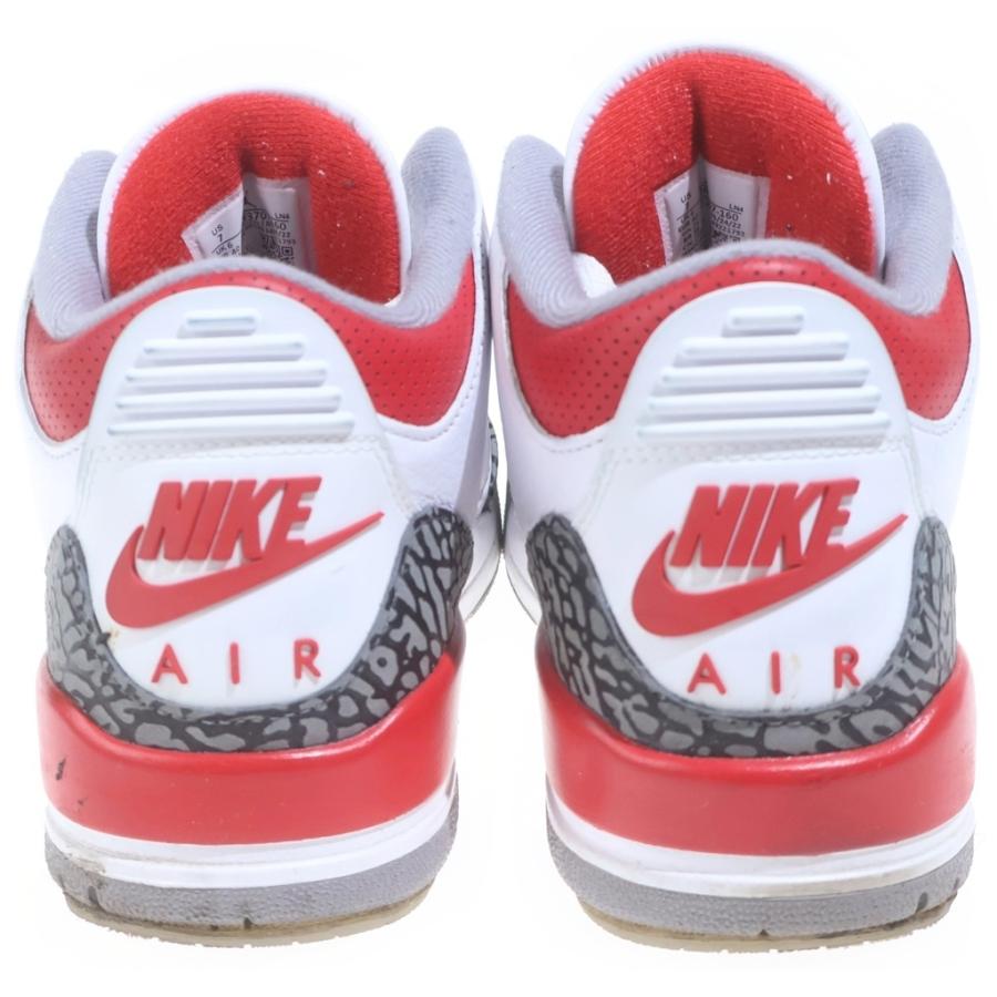 NIKE ナイキ AIR JORDAN 3 RETRO エアジョーダン 3 レトロ ファイヤーレッド ハイカットスニーカー ホワイト/レッド US7/25cm DN3707-160 NIKE（ナイキ） AIR JORDAN 3 RETRO エアジョーダン 3 レトロ