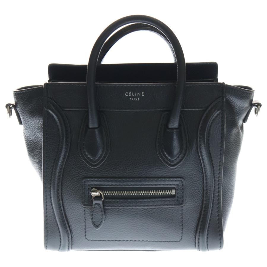 専用⭐︎CÉLINE セリーヌ ラゲージ ナノショッパー 黒 CELINE（セリーヌ） ラゲージ ナノショッパー 2WAY ショルダーバッグ