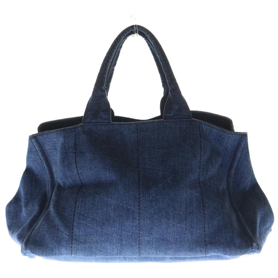 PRADA（プラダ） カナパ デニム トートバッグ ラージ ハンドバッグ