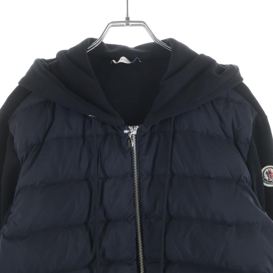 MONCLER（モンクレール） アームロゴ ニット切替 フーデッドダウン