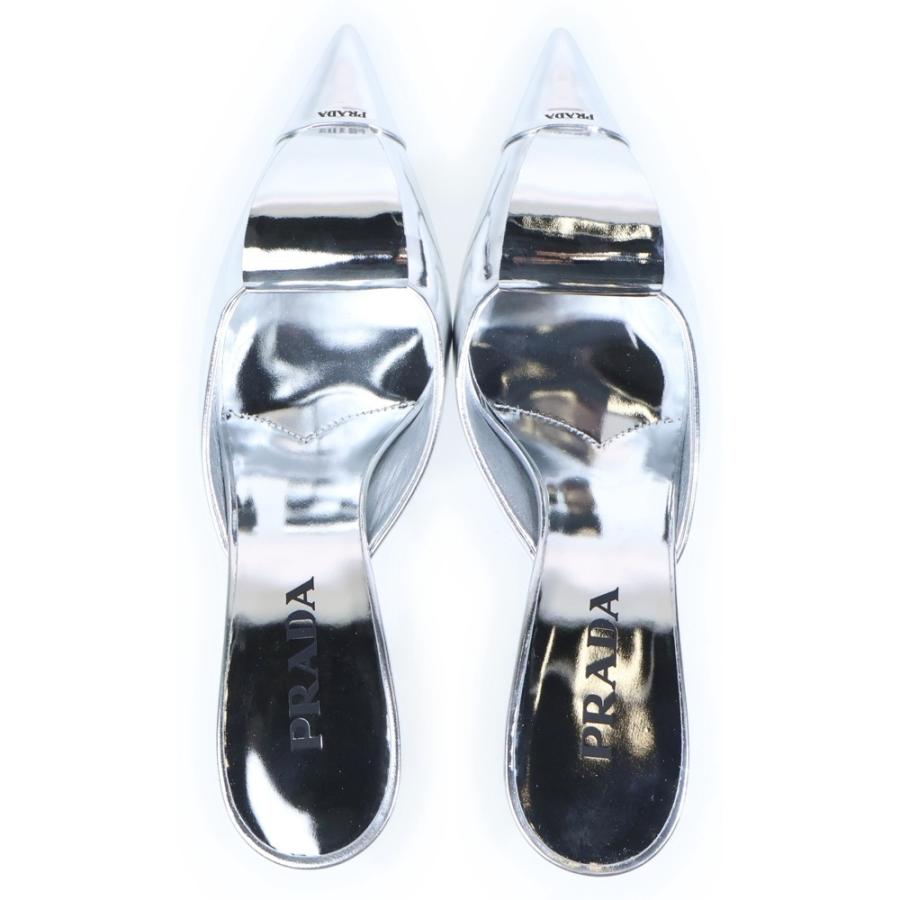 PRADA（プラダ） ポインテッド トゥ スリックバック ヒールパンプス