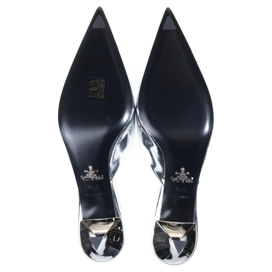 PRADA（プラダ） ポインテッド トゥ スリックバック ヒールパンプス
