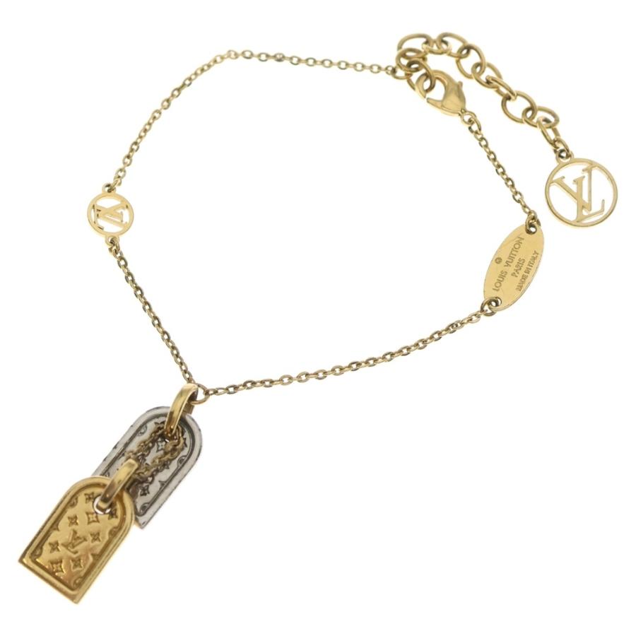 LOUIS VUITTON ルイヴィトン ナノグラム チェーンブレスレット ゴールド/シルバー M63142 LOUIS VUITTON（ルイ・ヴィトン） ナノグラム チェーンブレスレット