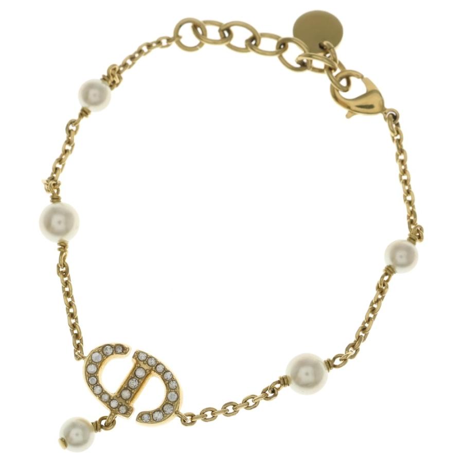 超美品　Dior ゴールドパール ブレスレット Dior CDロゴ パール ブレスレット ゴールド - メルカリ