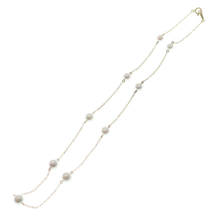 MIKIMOTO（ミキモト） パール ステーション ネックレス K18 Au750 YG