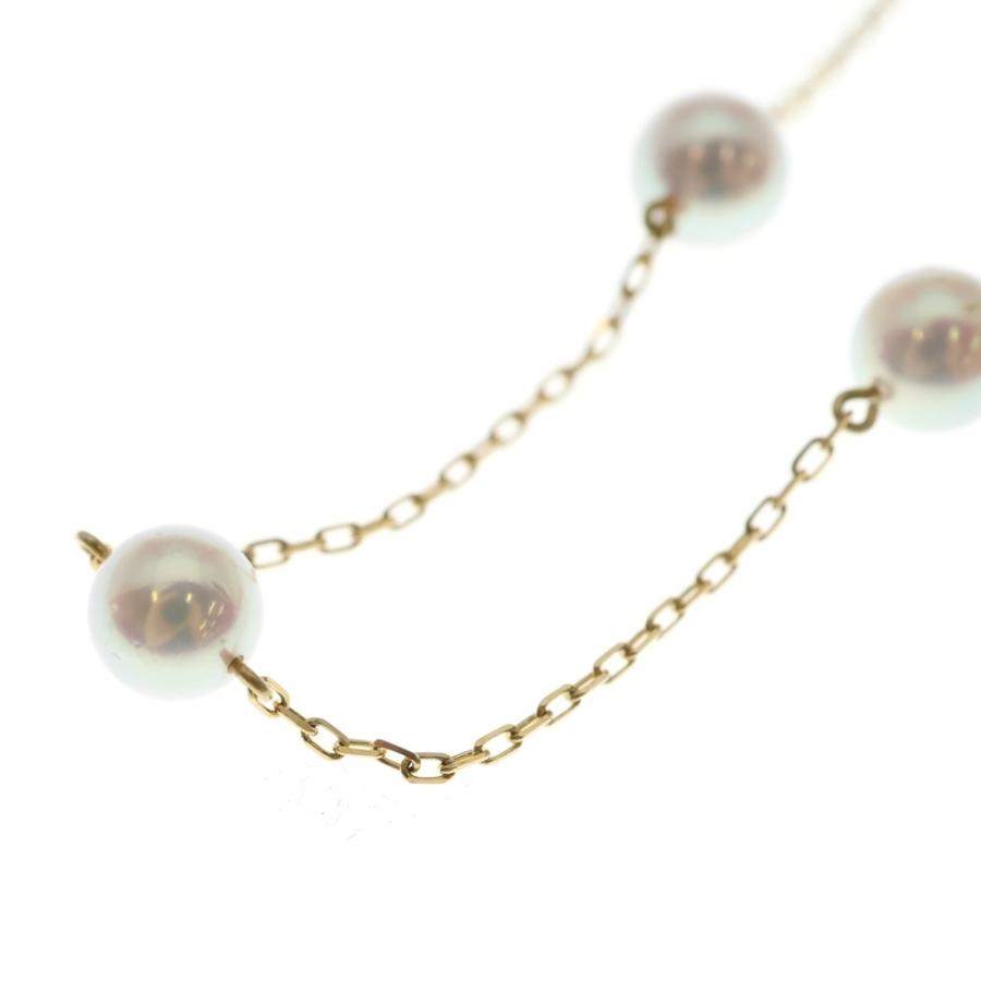 MIKIMOTO（ミキモト） パール ステーション ネックレス K18 Au750 YG