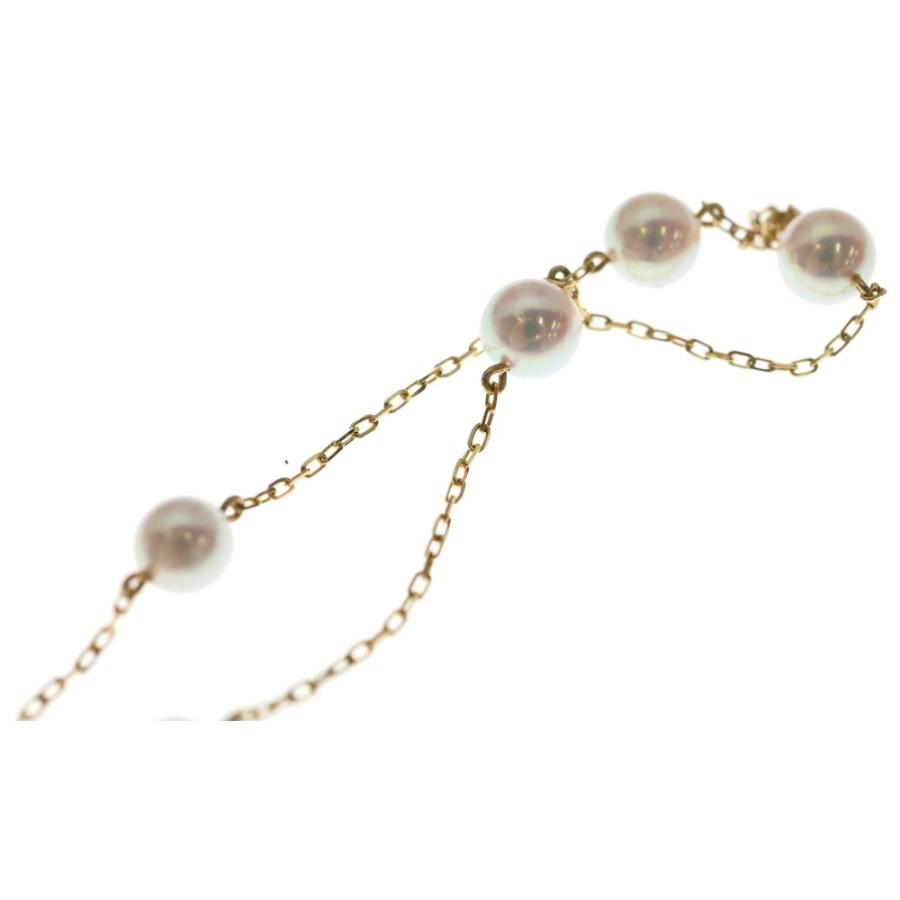 MIKIMOTO（ミキモト） パール ステーション ネックレス K18 Au750 YG