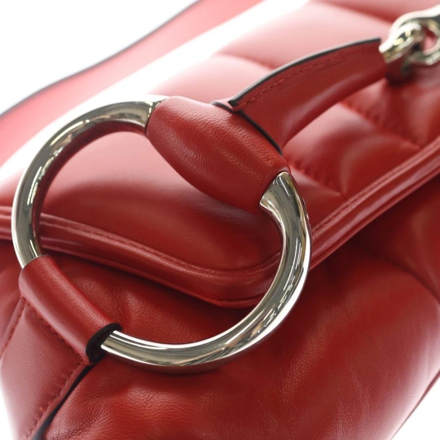 GUCCI（グッチ） ホースビット チェーンショルダーバッグ レッド
